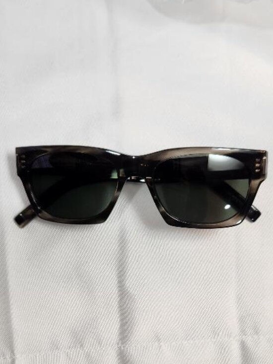 Saint Laurent Accessories - Saint Laurent Rectangle Frame Sunglasses Havana Gray Women